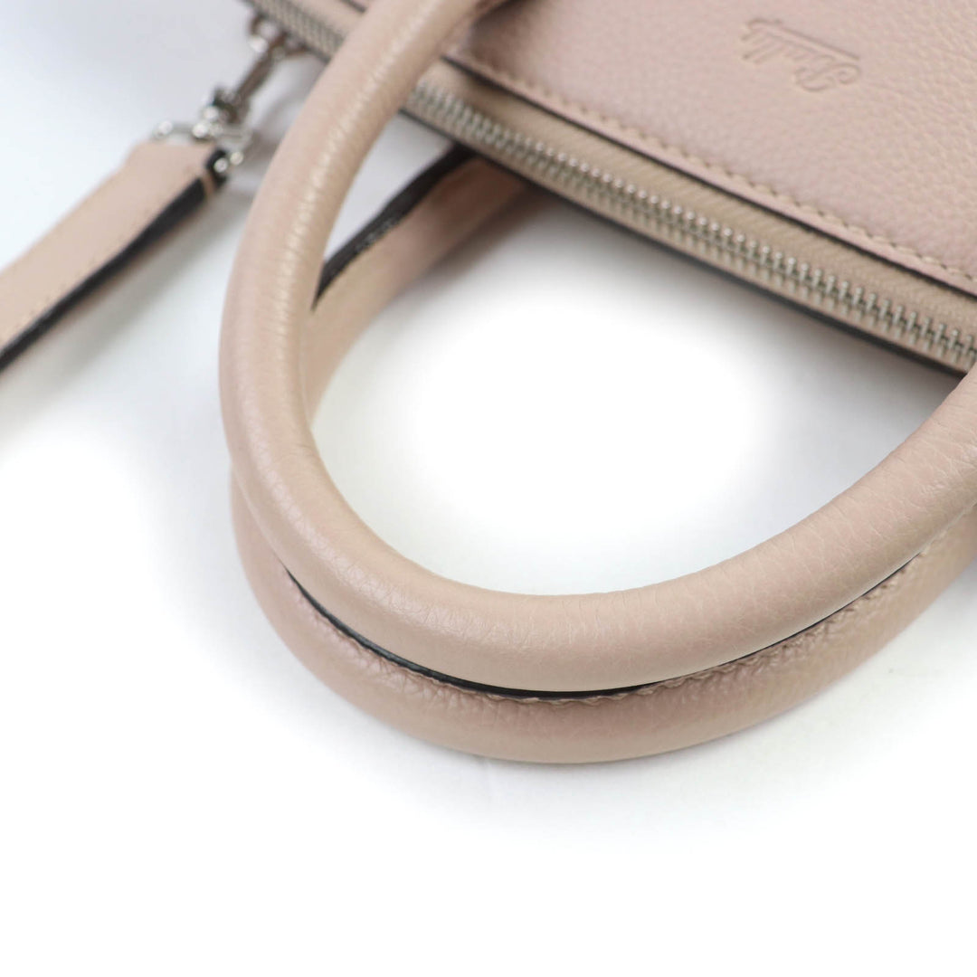 素晴らしい BALLY ショルダーバッグ SOMMET ZIP レザー 2WAY ハンドバッグ ピンクベージュ レザー レディース