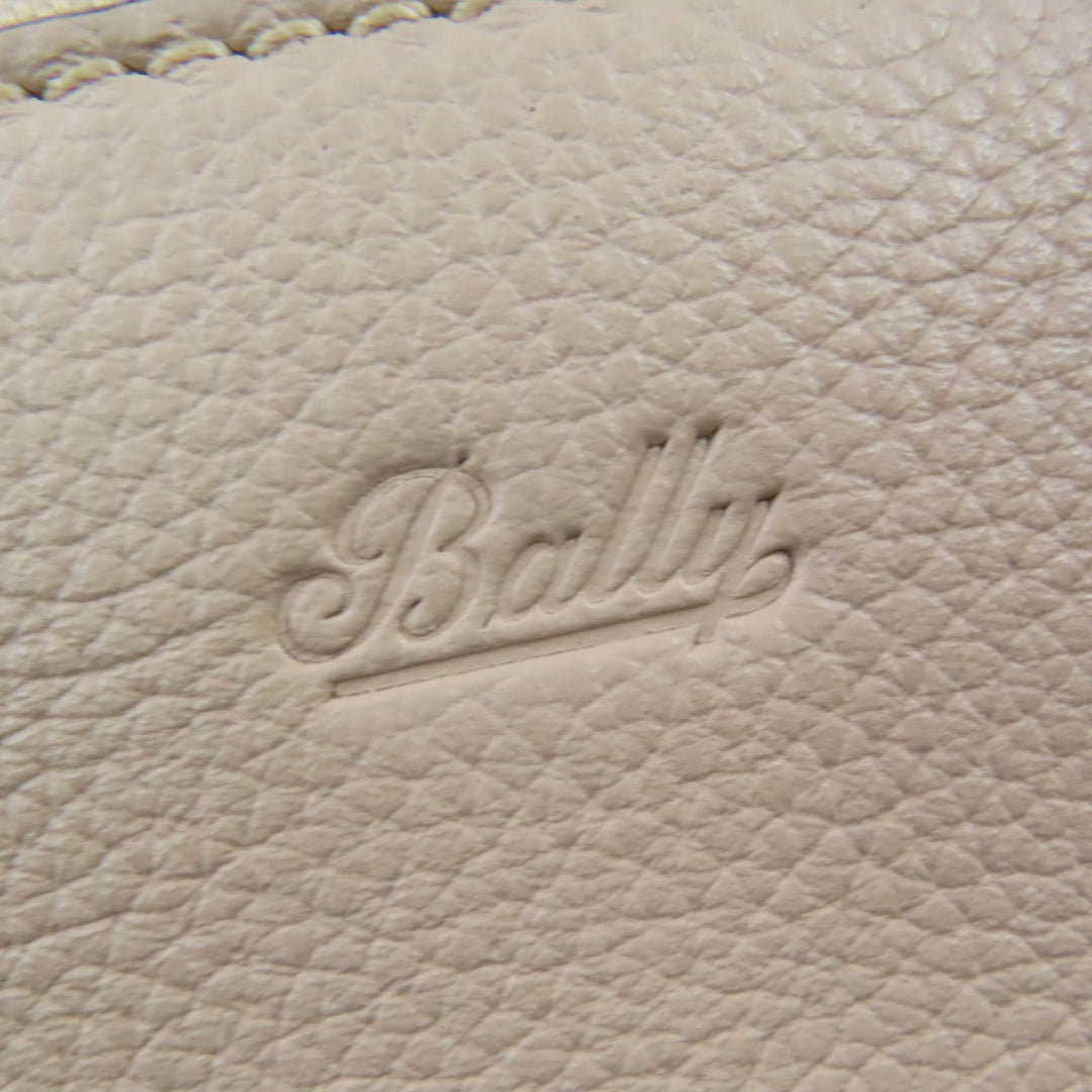 素晴らしい BALLY ショルダーバッグ SOMMET ZIP レザー 2WAY ハンドバッグ ピンクベージュ レザー レディース