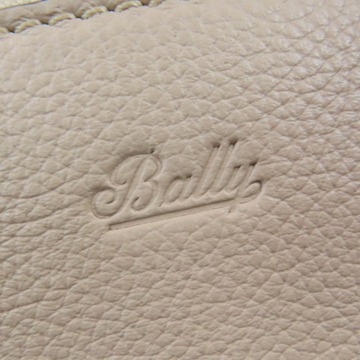素晴らしい BALLY ショルダーバッグ SOMMET ZIP レザー 2WAY ハンドバッグ ピンクベージュ レザー レディース