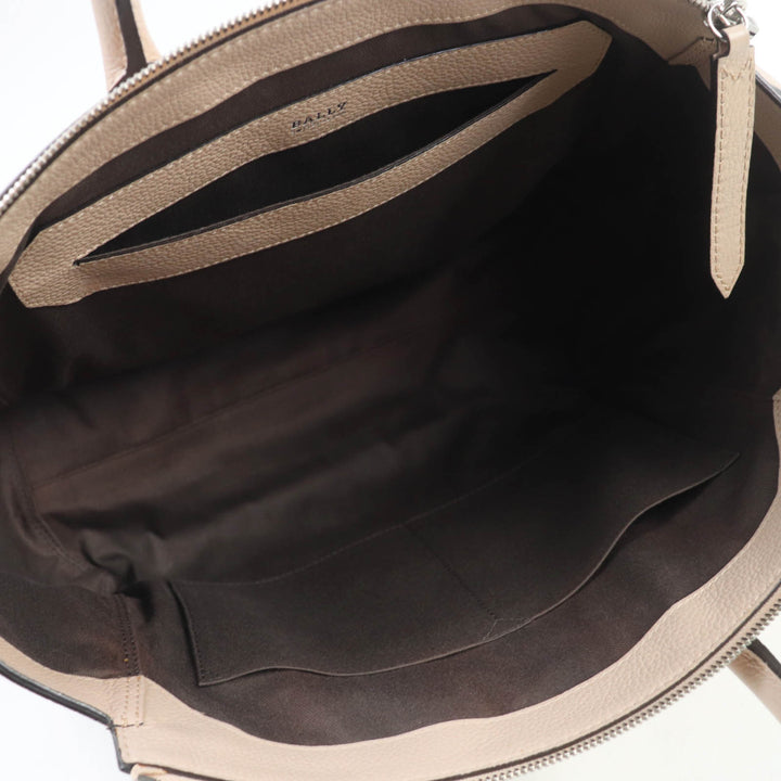 素晴らしい BALLY ショルダーバッグ SOMMET ZIP レザー 2WAY ハンドバッグ ピンクベージュ レザー レディース