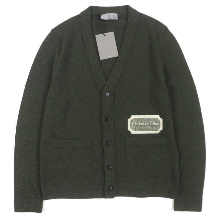 新品同様 DIOR カーディガン カーキ カシミア メンズ M 243M230AT474