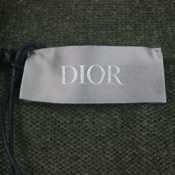 新品同様 DIOR カーディガン カーキ カシミア メンズ M 243M230AT474