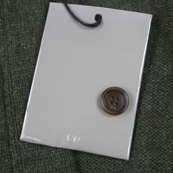 新品同様 DIOR カーディガン カーキ カシミア メンズ M 243M230AT474