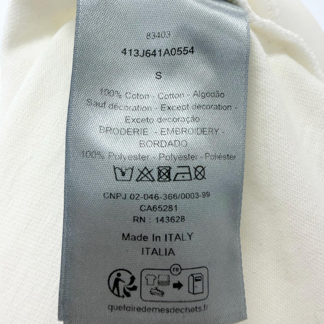 Discounted Great DIOR Long-sleeved T-shirt Logo embroidered mock neck long sleeve white