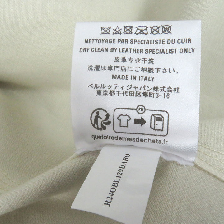 素晴らしいベルルッティデニムジャケットコットンガーネット染めジャケットレザーカリグラフィー48