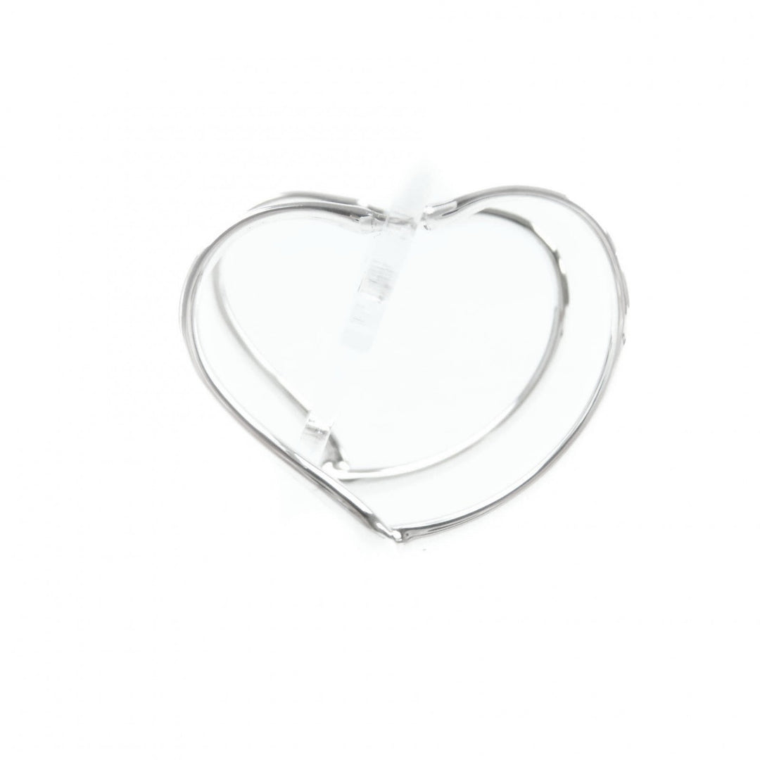 Excellent TIFFANY&Co. Pierce Open Heart Hoop Earrings Silver 925 Women