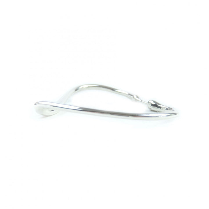 Excellent TIFFANY&Co. Pierce Open Heart Hoop Earrings Silver 925 Women