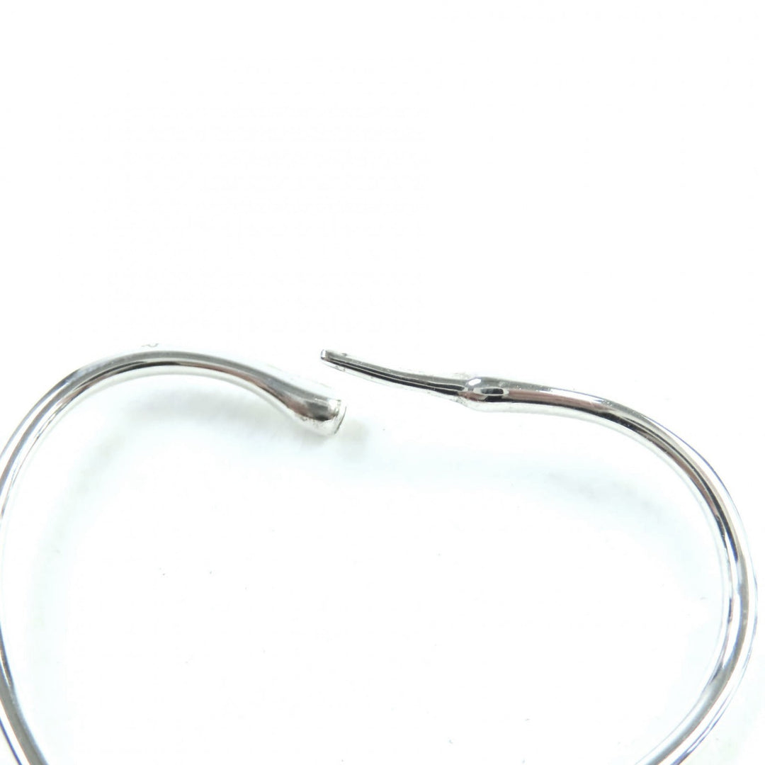 Excellent TIFFANY&Co. Pierce Open Heart Hoop Earrings Silver 925 Women