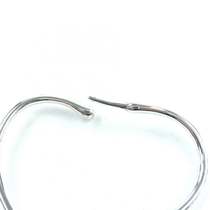 Excellent TIFFANY&Co. Pierce Open Heart Hoop Earrings Silver 925 Women