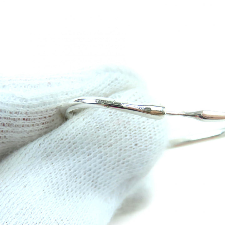 Excellent TIFFANY&Co. Pierce Open Heart Hoop Earrings Silver 925 Women