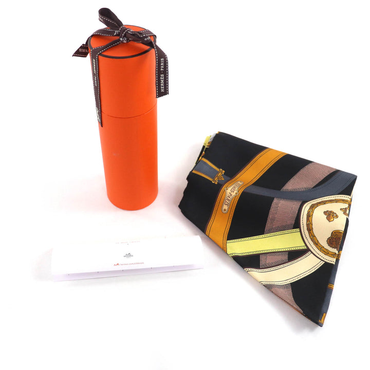 新品 HERMES スカーフ CAVALCADOUR ベルトデザイン マルチシルク レディース