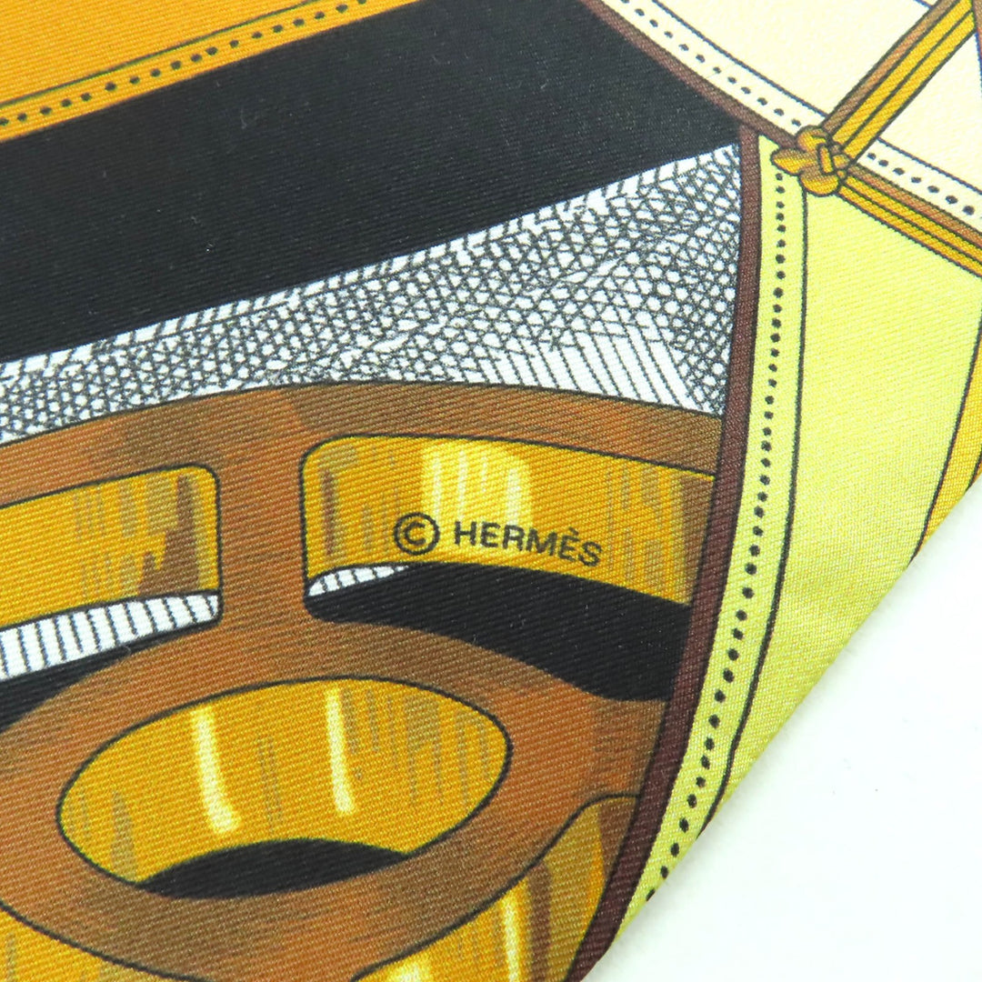 新品 HERMES スカーフ CAVALCADOUR ベルトデザイン マルチシルク レディース