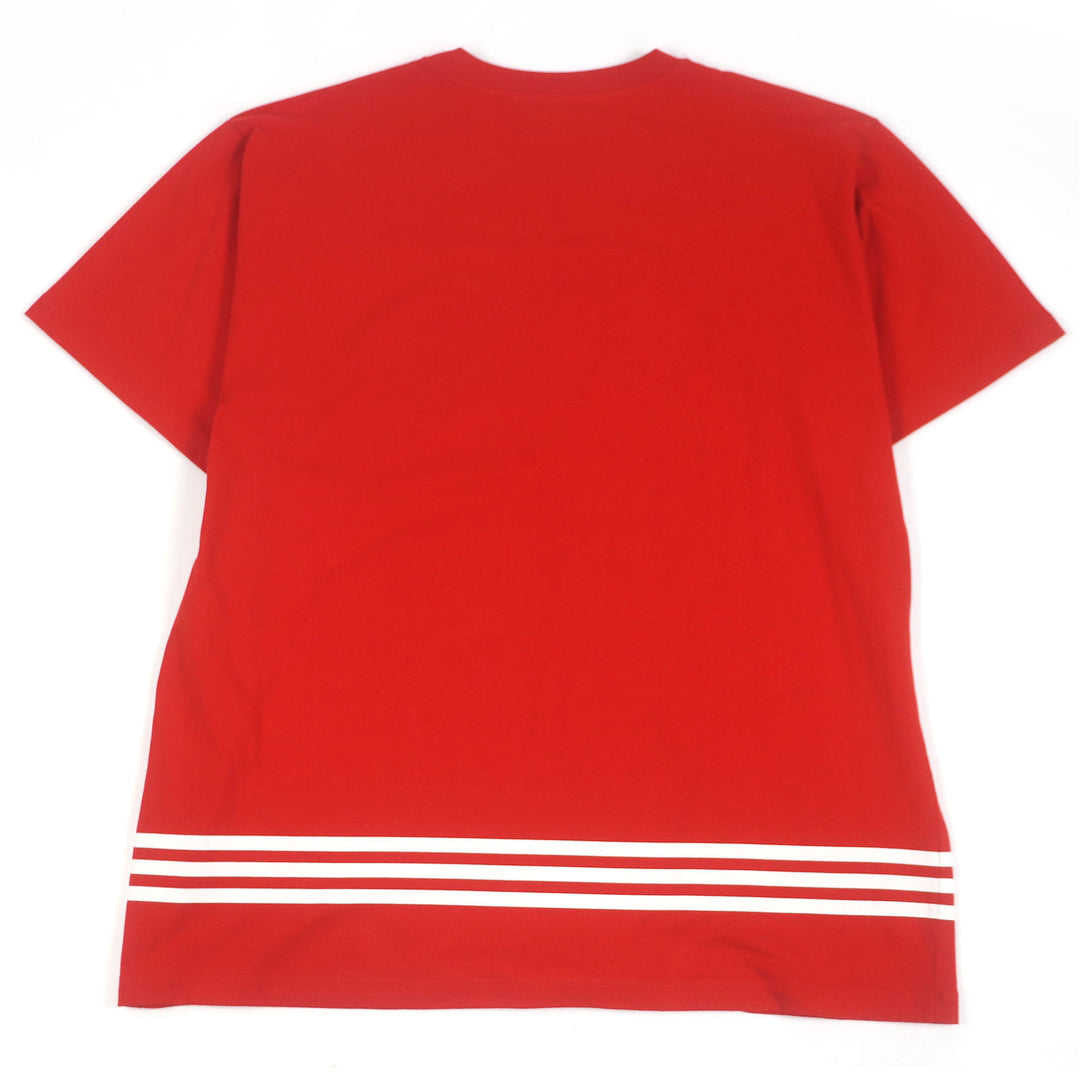 美品 GUCCI×adidas 半袖Tシャツ トレフォイル スリーストライプス レッド M 616036