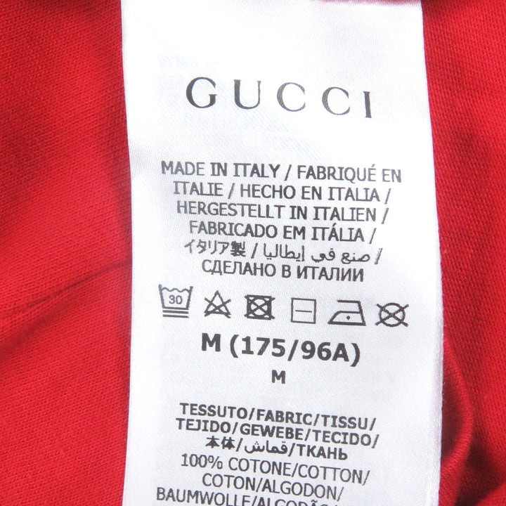 美品 GUCCI×adidas 半袖Tシャツ トレフォイル スリーストライプス レッド M 616036