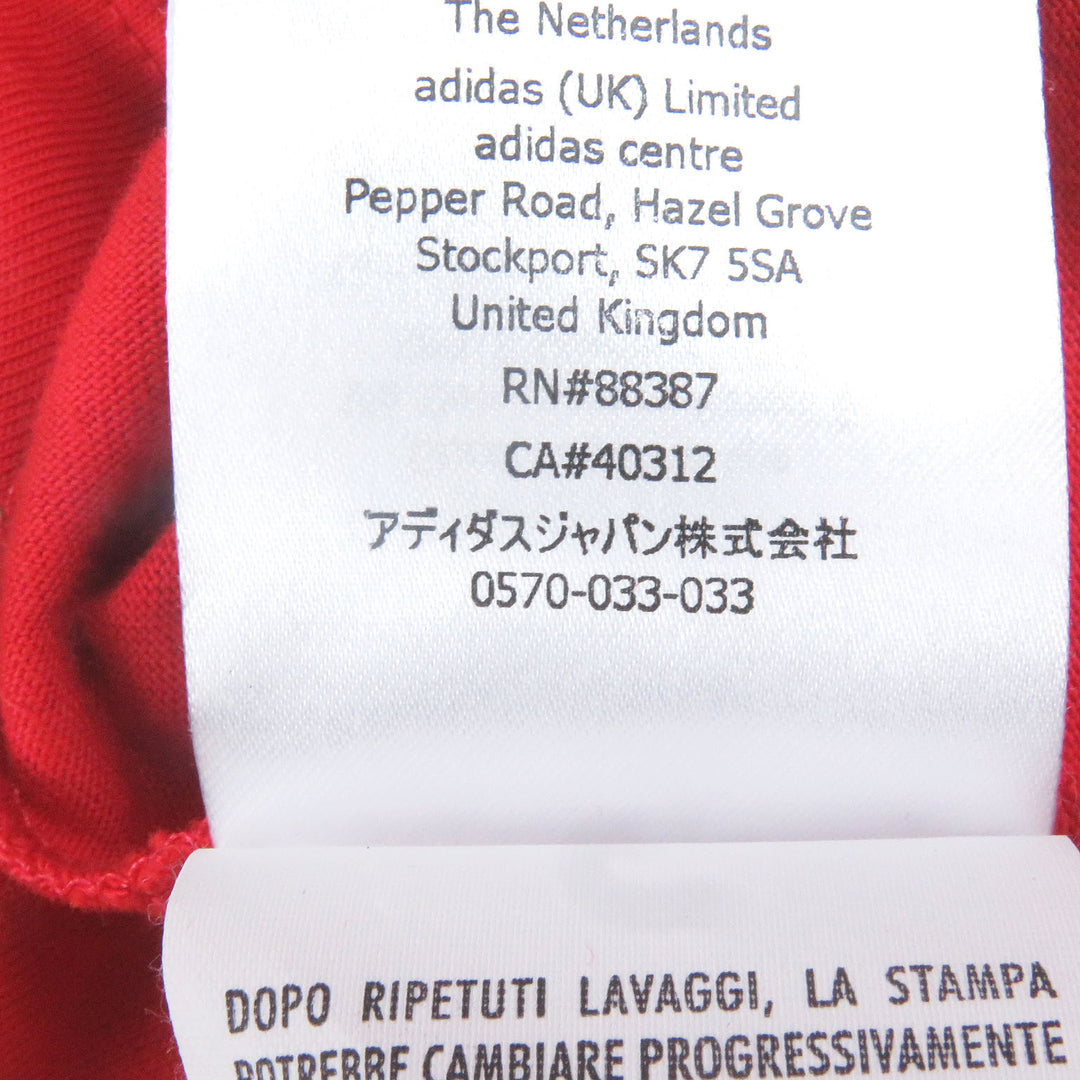 美品 GUCCI×adidas 半袖Tシャツ トレフォイル スリーストライプス レッド M 616036