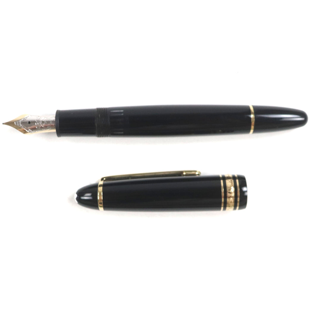 Very Good MONTBLANC fountainpen Meisterstckle Grand whitestar Blackgold 14K mens