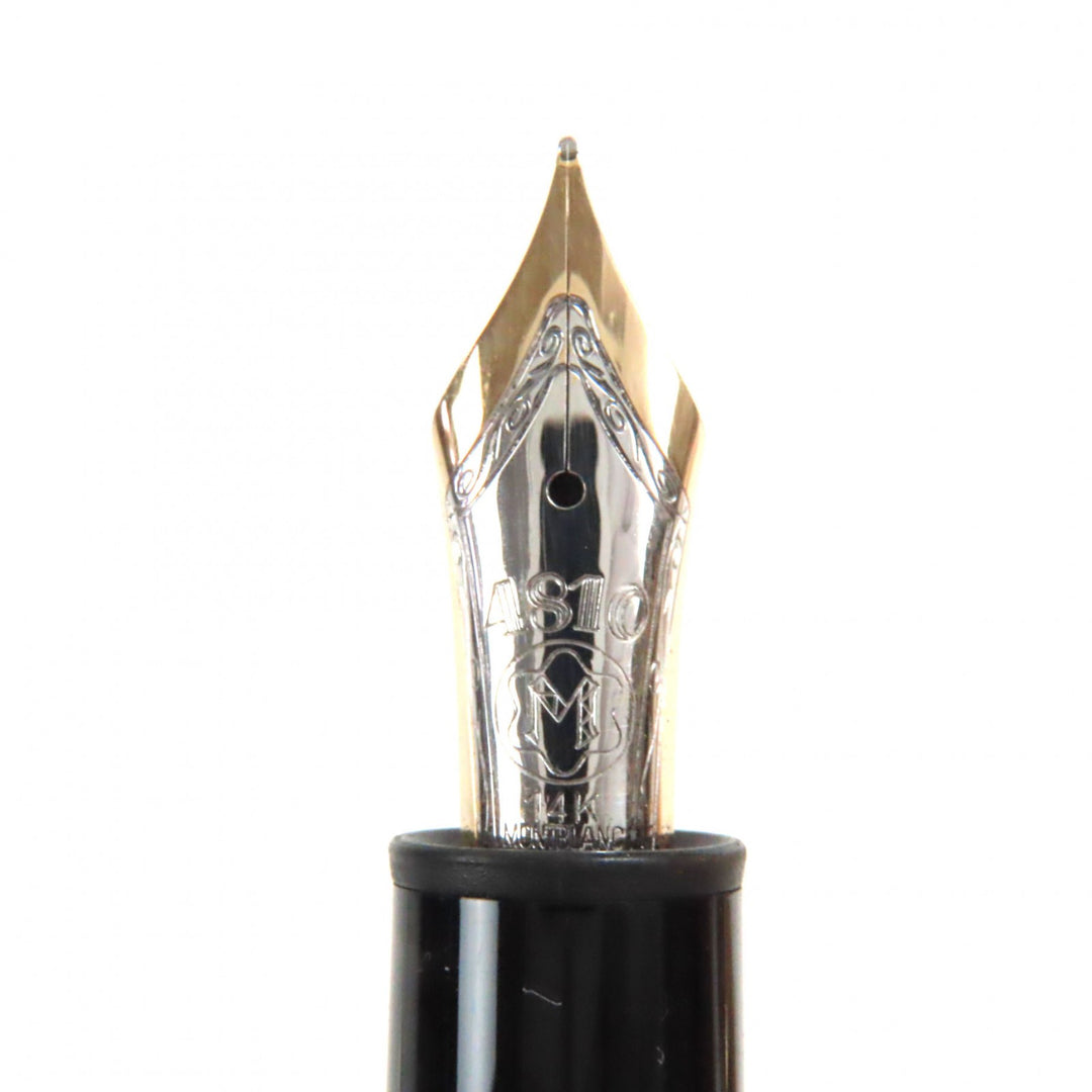 Very Good MONTBLANC fountainpen Meisterstckle Grand whitestar Blackgold 14K mens