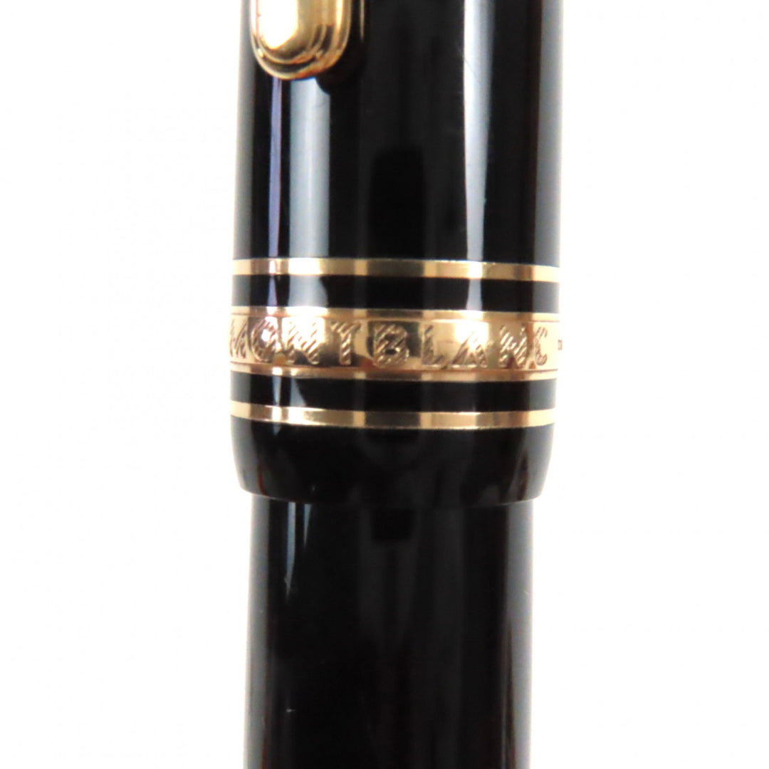 Very Good MONTBLANC fountainpen Meisterstckle Grand whitestar Blackgold 14K mens