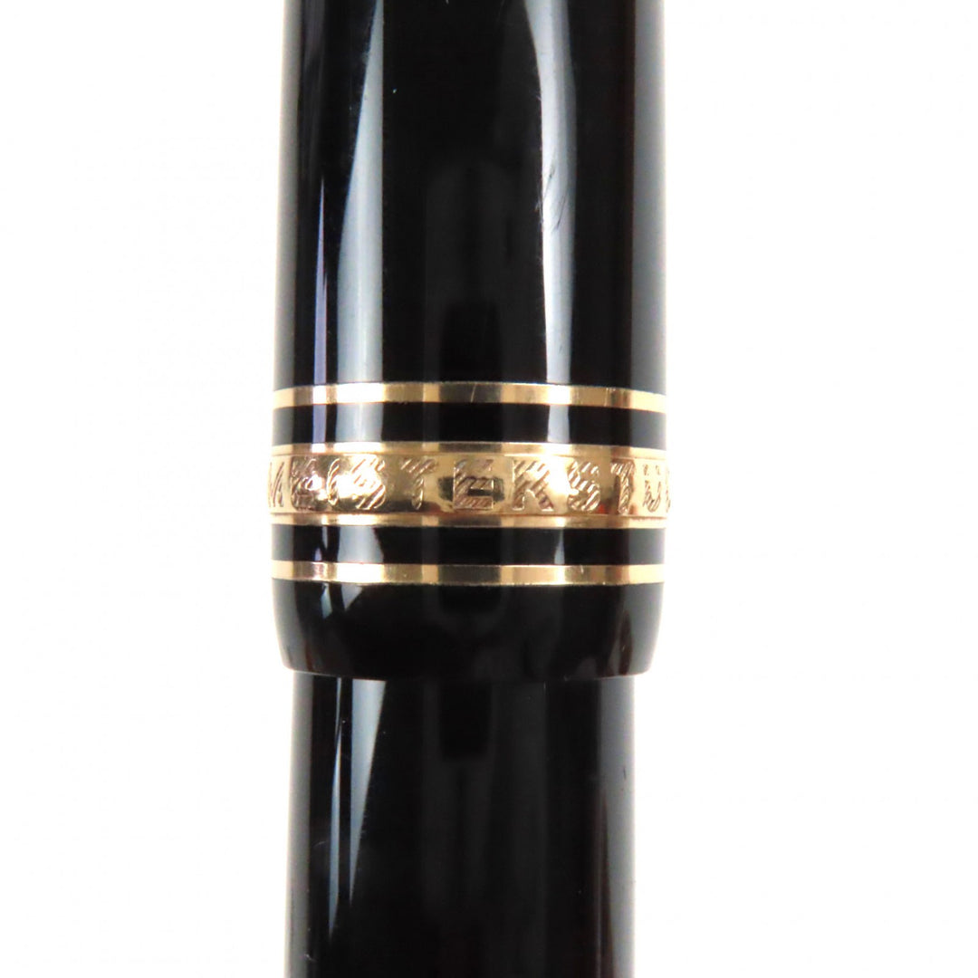 Very Good MONTBLANC fountainpen Meisterstckle Grand whitestar Blackgold 14K mens
