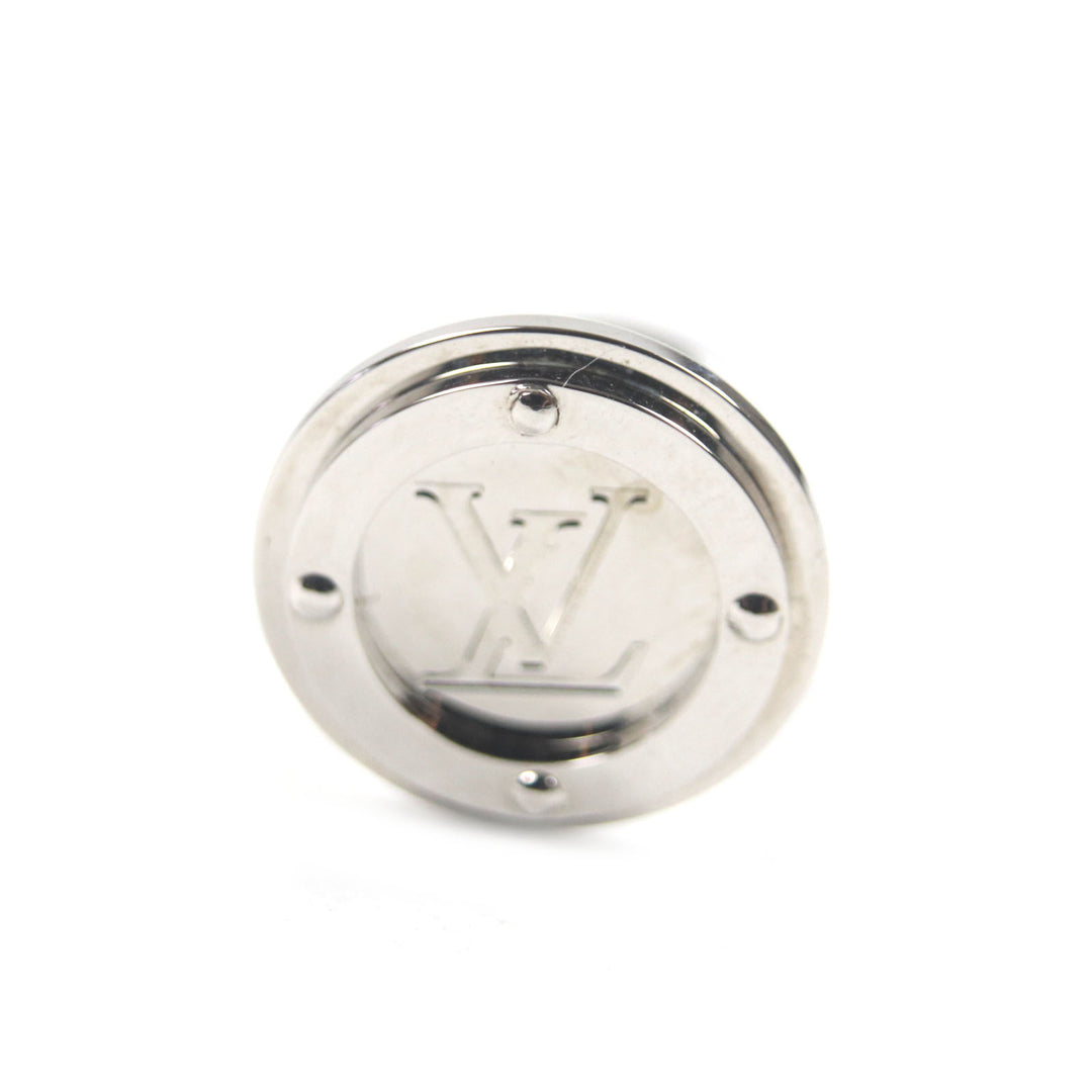 Excellent LOUIS VUITTON Cufflinks cufflinks LV circle Silver mens M68100