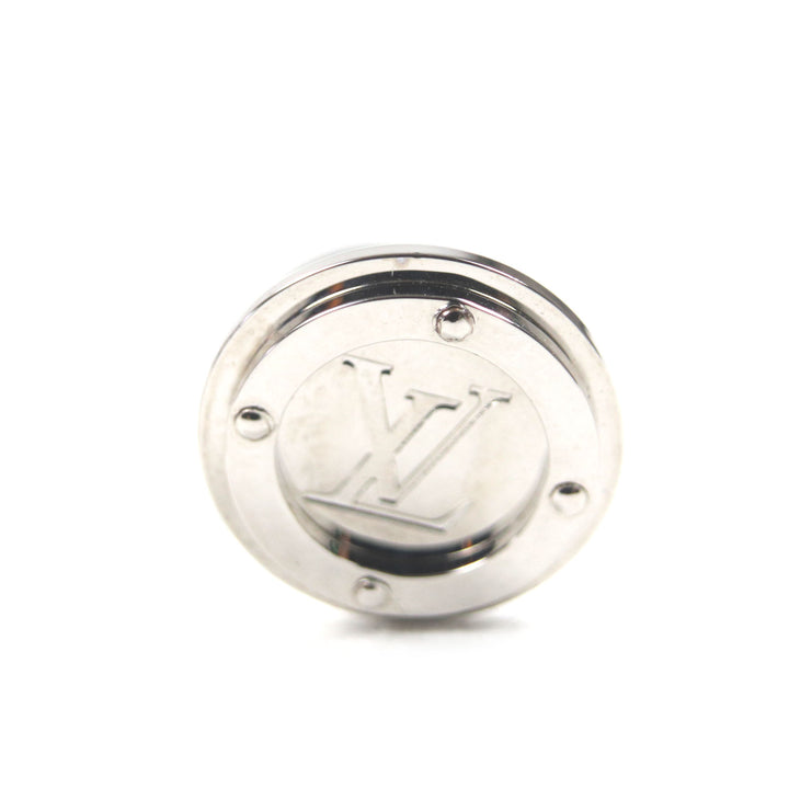 Excellent LOUIS VUITTON Cufflinks cufflinks LV circle Silver mens M68100