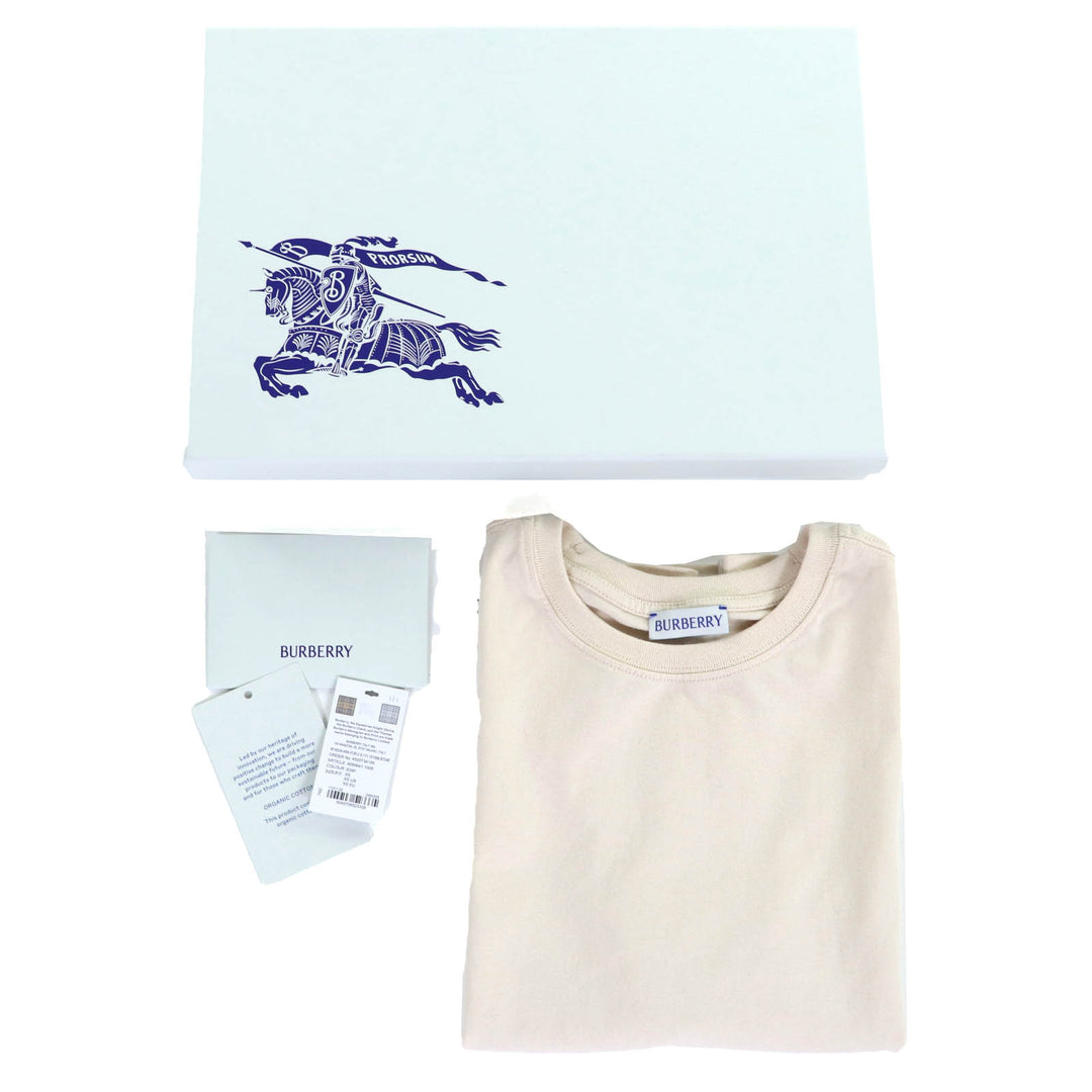 新品BURBERRY 半袖Tシャツ ロゴ刺繍、ステッチデザイン XS 8090641
