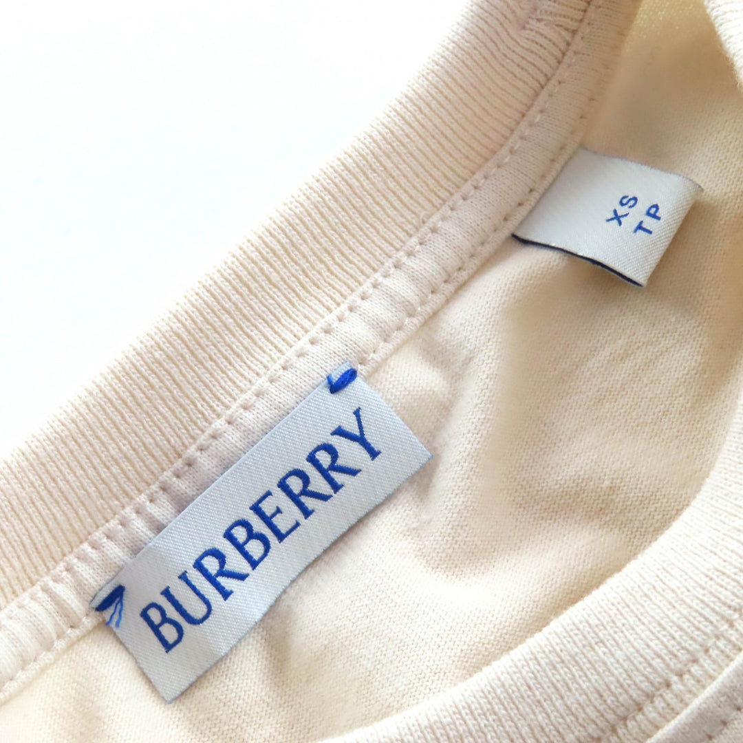 新品BURBERRY 半袖Tシャツ ロゴ刺繍、ステッチデザイン XS 8090641