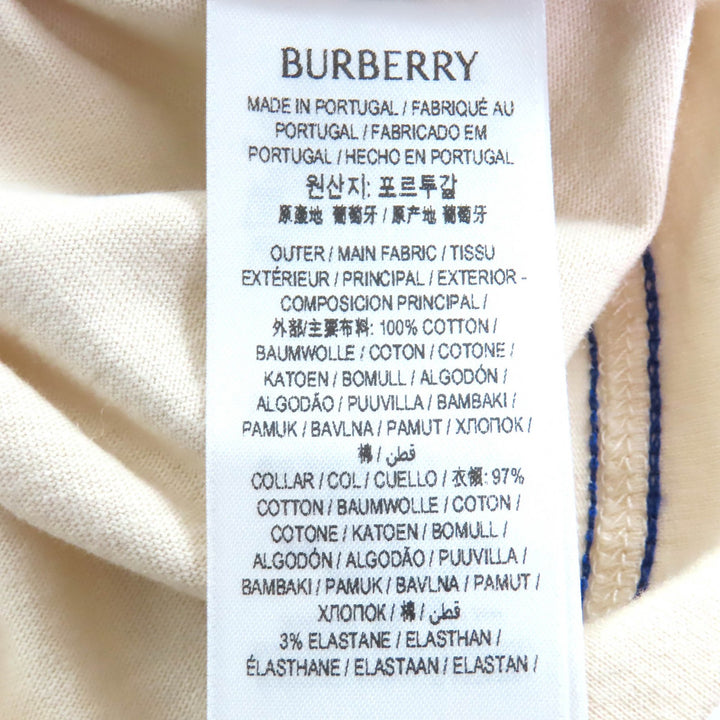 Pristine BURBERRY Short sleeve T-shirt Logo embroidery, stitch design XS 8090641