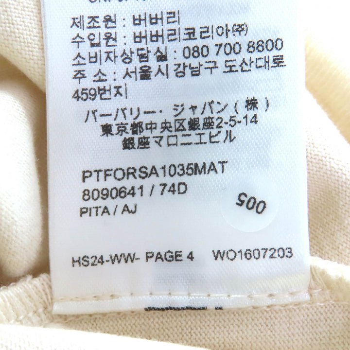 Pristine BURBERRY Short sleeve T-shirt Logo embroidery, stitch design XS 8090641