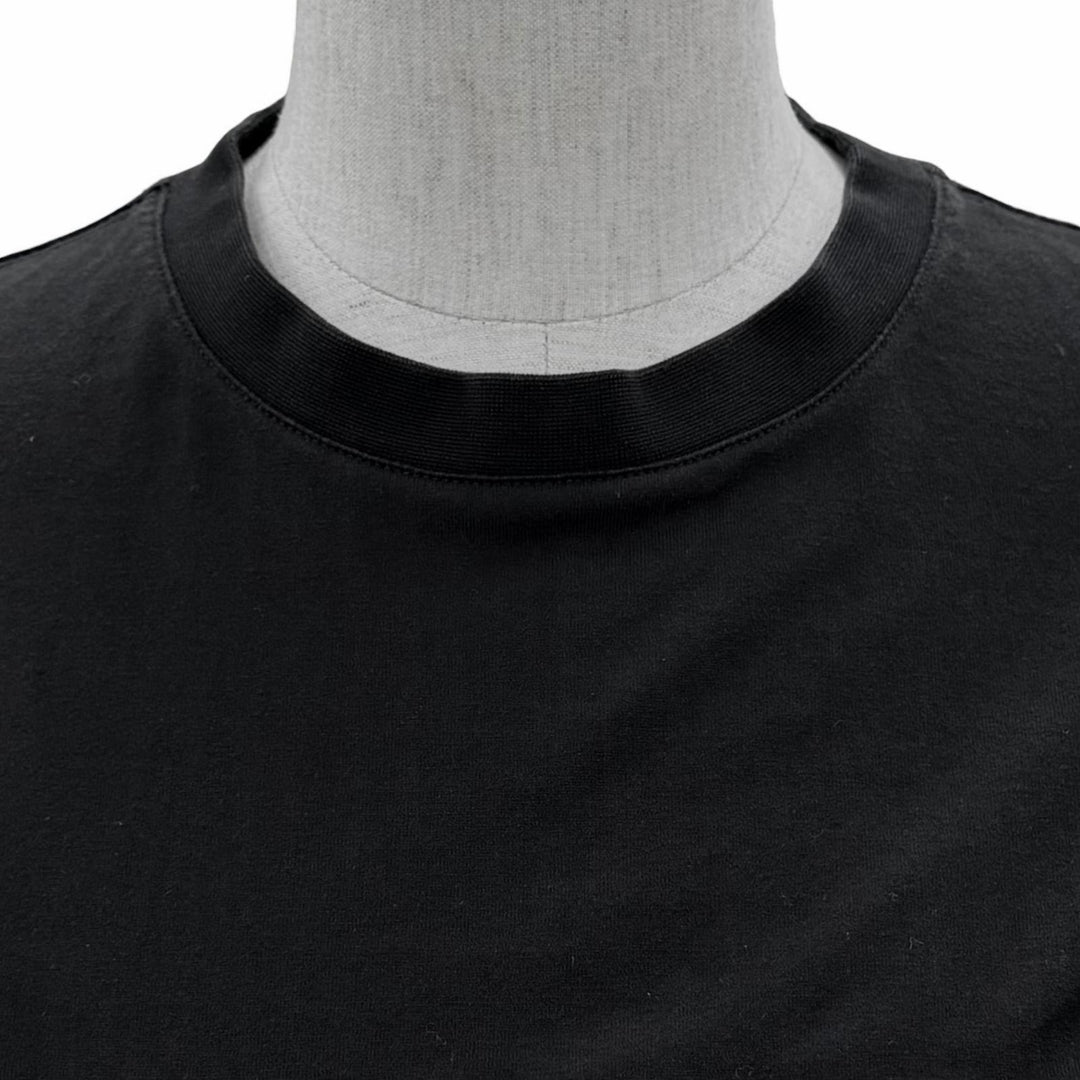 Great BURBERRY Short sleeve T-shirt Logo print black cotton Women XS 8011651