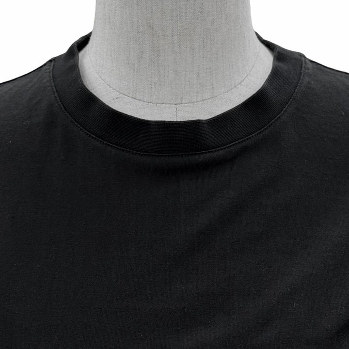 Great BURBERRY Short sleeve T-shirt Logo print black cotton Women XS 8011651
