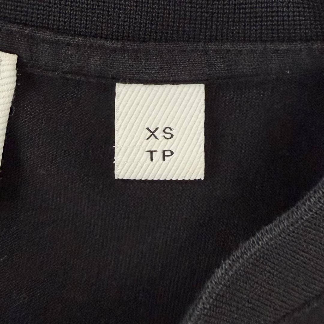 Great BURBERRY Short sleeve T-shirt Logo print black cotton Women XS 8011651