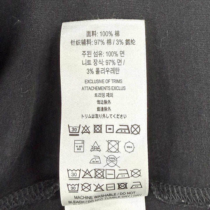 Great BURBERRY Short sleeve T-shirt Logo print black cotton Women XS 8011651