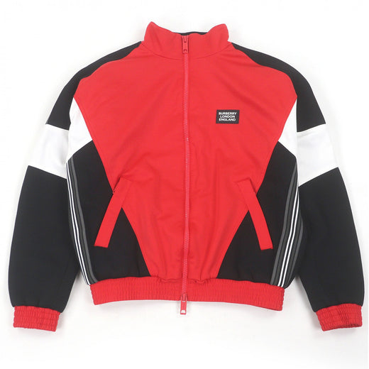 Excellent BURBERRY Blouson England Track Jersey Jacket Red