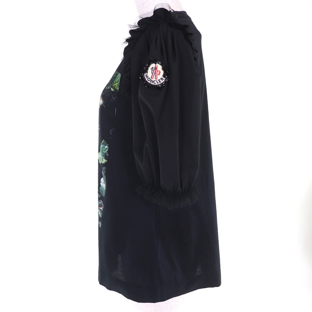 Great MONCLER GENIUS 4 Short sleeve T-shirt Simone Rocha Jeweled Logo Patch S