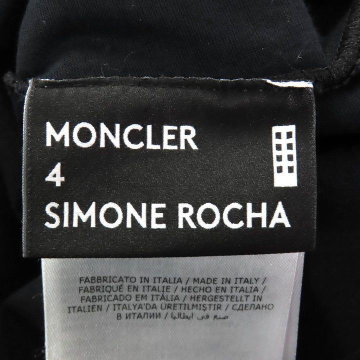 Great MONCLER GENIUS 4 Short sleeve T-shirt Simone Rocha Jeweled Logo Patch S