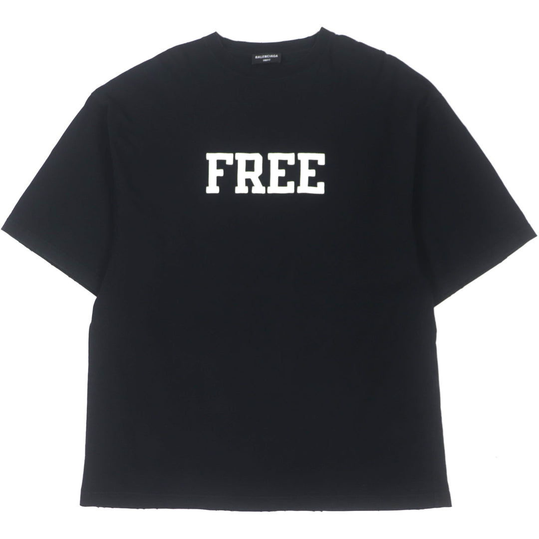 Great BALENCIAGA Short sleeve T-shirt black cotton mens S 661715