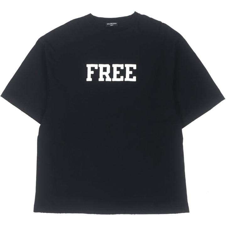 Great BALENCIAGA Short sleeve T-shirt black cotton mens S 661715