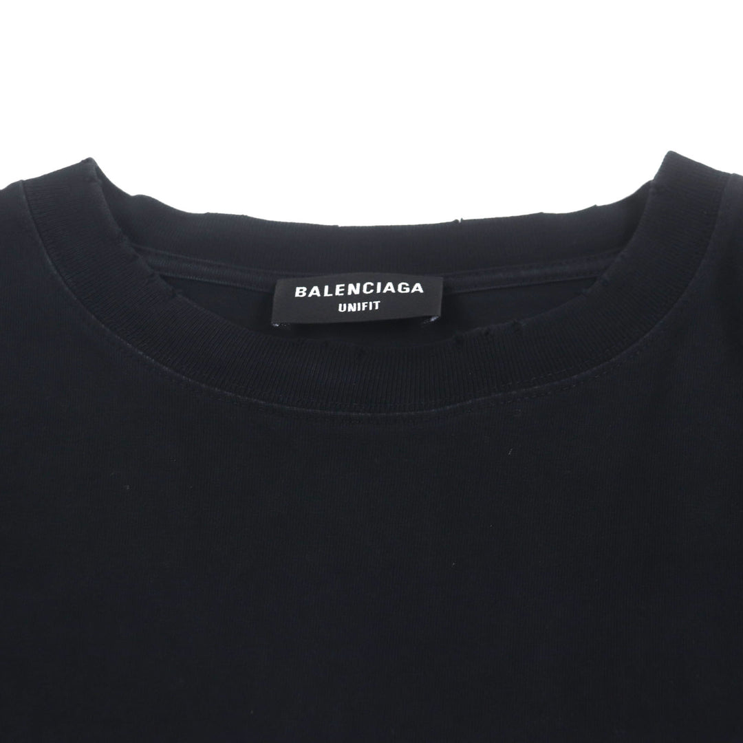 Great BALENCIAGA Short sleeve T-shirt black cotton mens S 661715