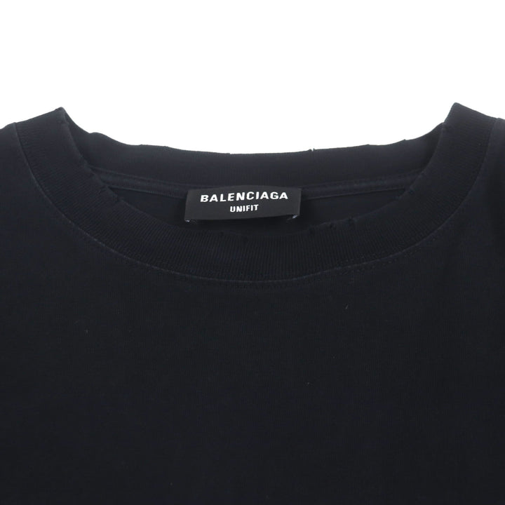 Great BALENCIAGA Short sleeve T-shirt black cotton mens S 661715