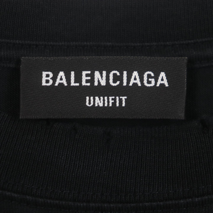 Great BALENCIAGA Short sleeve T-shirt black cotton mens S 661715