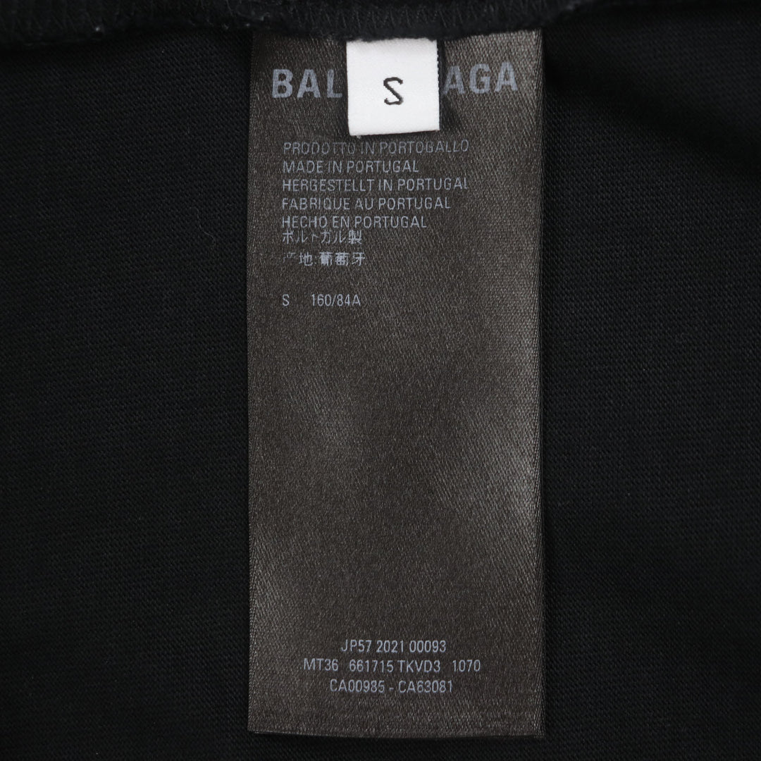 Great BALENCIAGA Short sleeve T-shirt black cotton mens S 661715