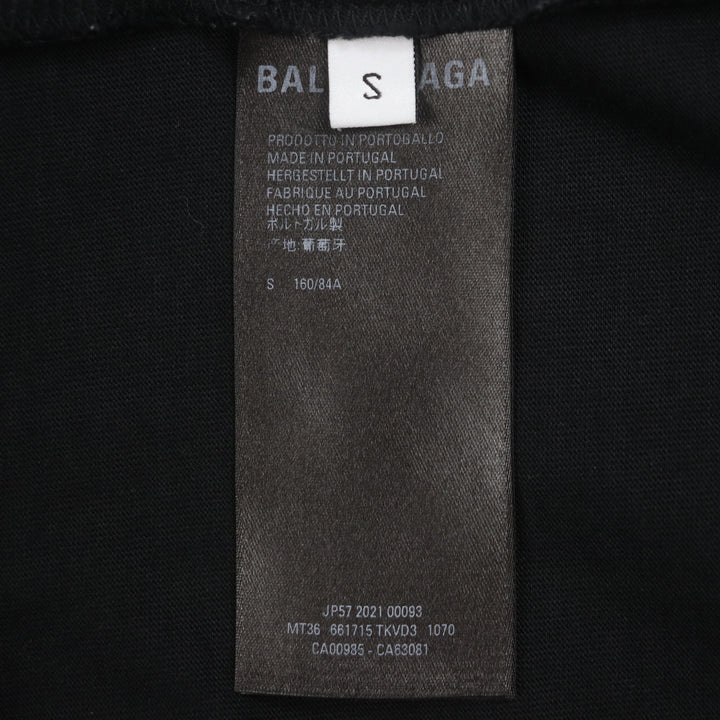 Great BALENCIAGA Short sleeve T-shirt black cotton mens S 661715