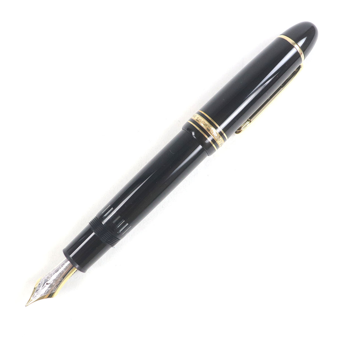 Great MONTBLANC fountain pen Meisterstck 149 Cap type Black gold 18K mens