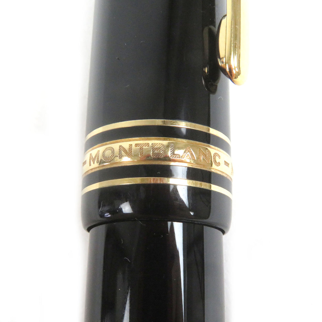 Great MONTBLANC fountain pen Meisterstck 149 Cap type Black gold 18K mens