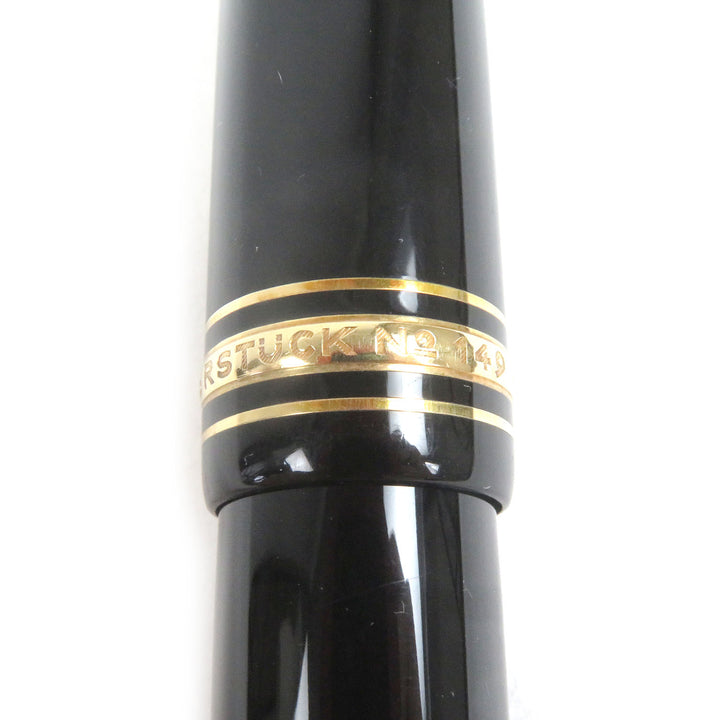 Great MONTBLANC fountain pen Meisterstck 149 Cap type Black gold 18K mens