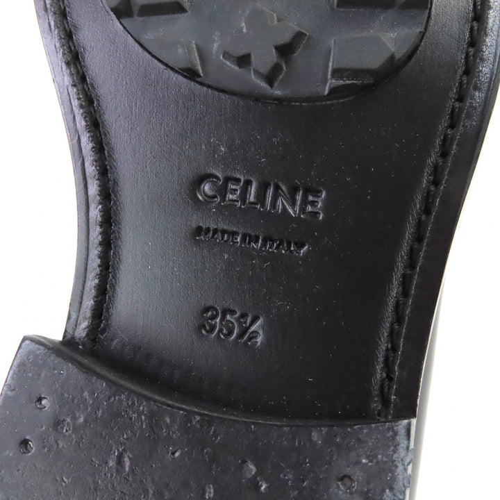 Great CELINE Leather shoes black leather Women 35.5