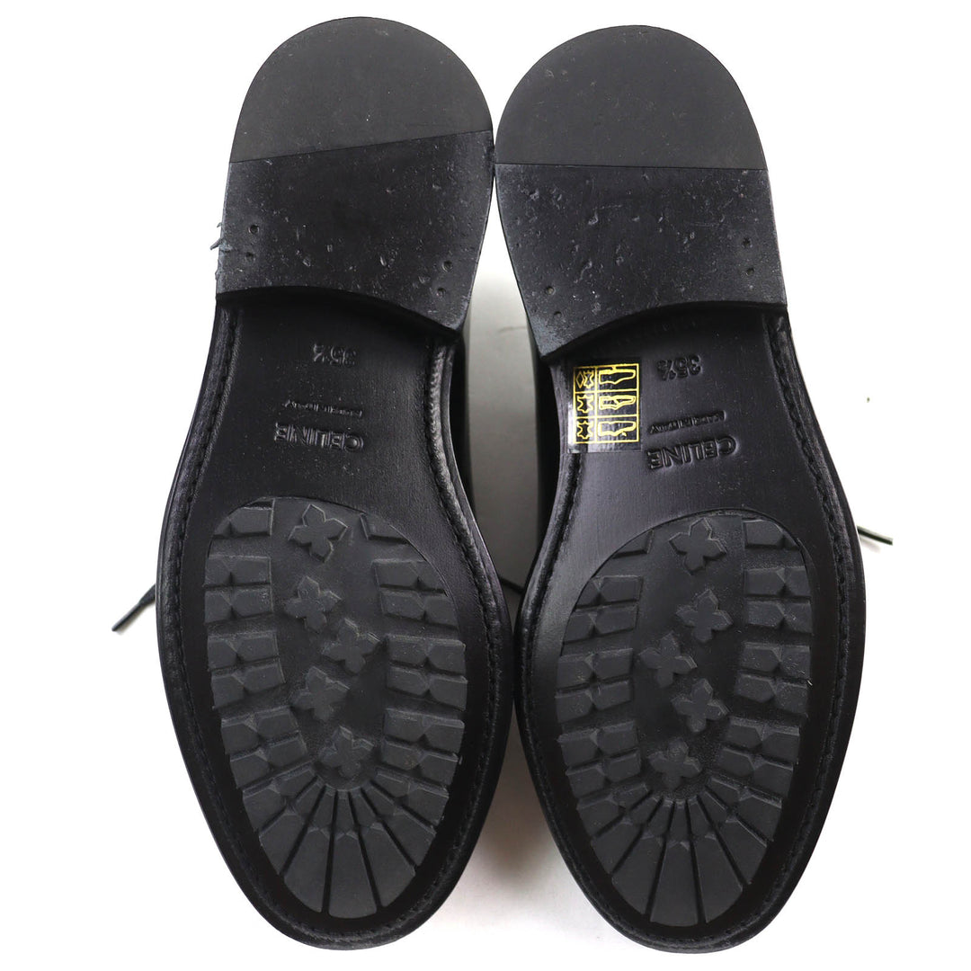 Great CELINE Leather shoes black leather Women 35.5