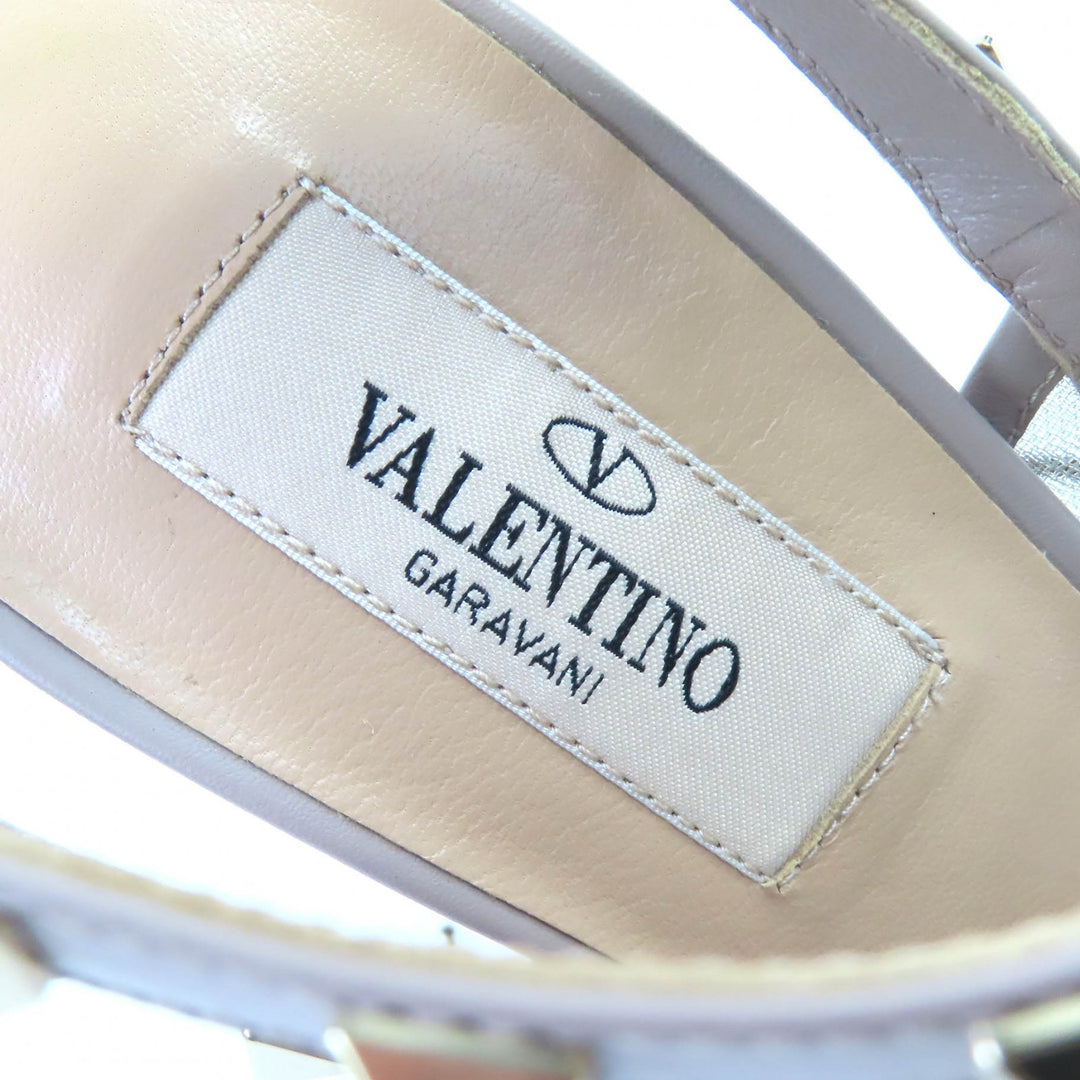 新品 VALENTINO サンダル ピンクベージュ レザー レディース 36.5 VW0S0393