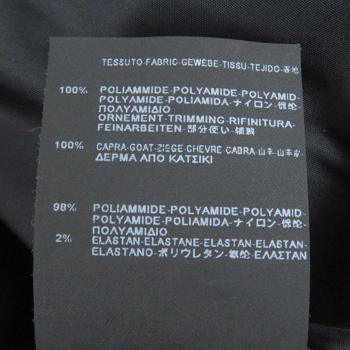 素晴らしい SAINT LAURENT PARIS ダウンジャケット エディーズレザーヨーク スタッズ付き ブラック 48 361791